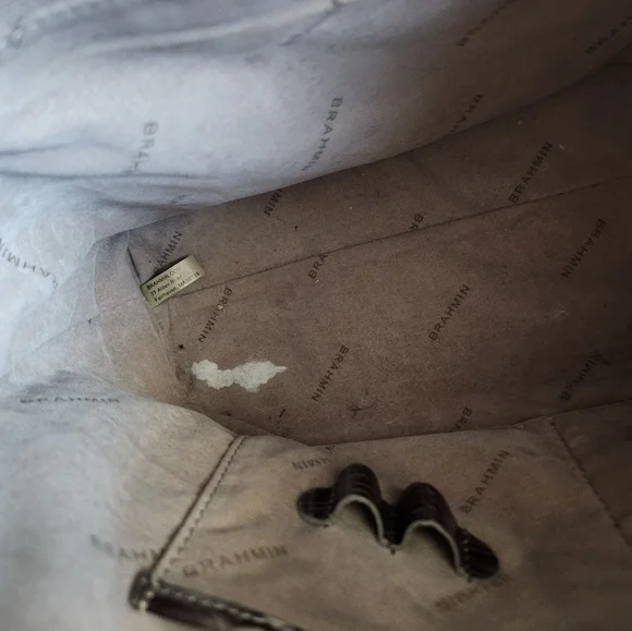 Brahmin Duxbury Green/Gray Satchel Bag - Picture 8 of 10